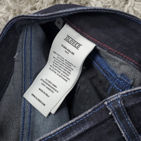 Closed Dark Blue Denim Striped Patched Jeans Size 27 - Picture 9 of 9